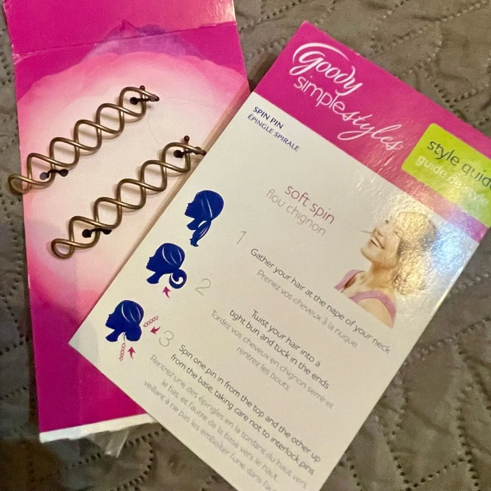14 Hair items 6-Headbands/wraps, 2-Bow 3-metal Hair ties, Claw Clip, bun, misc